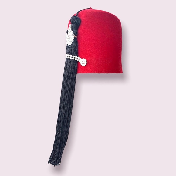 Masonic Shriners Fez Cap Jewelled Headdress Hat Tassel Director Club Member VTG - Picture 4 of 10